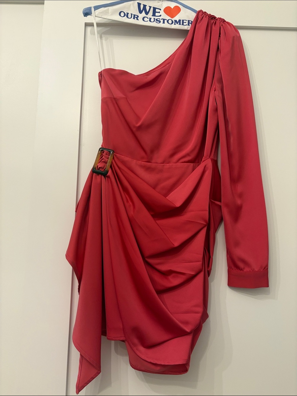 Lovers + Friends One-Shoulder Draped Mini Dress